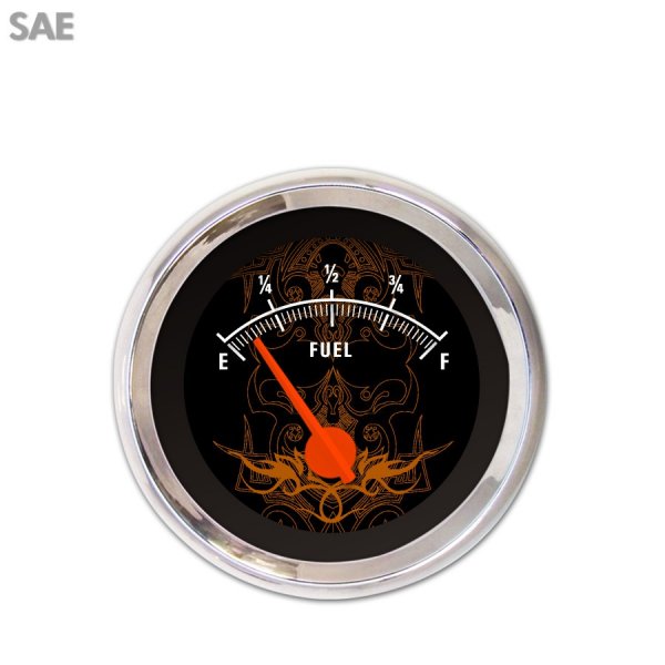 GAR293ZEXKABCH Tribal Black//Orange Fuel Level Gauge Aurora Instruments