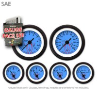 Pinstripe Blue Speedometer Gauge 4731 Aurora Instruments GAR126ZMXHABAD
